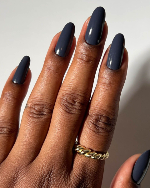 denim blue nails brushedbyb