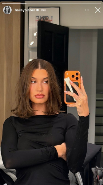 Hailey Bieber haircut